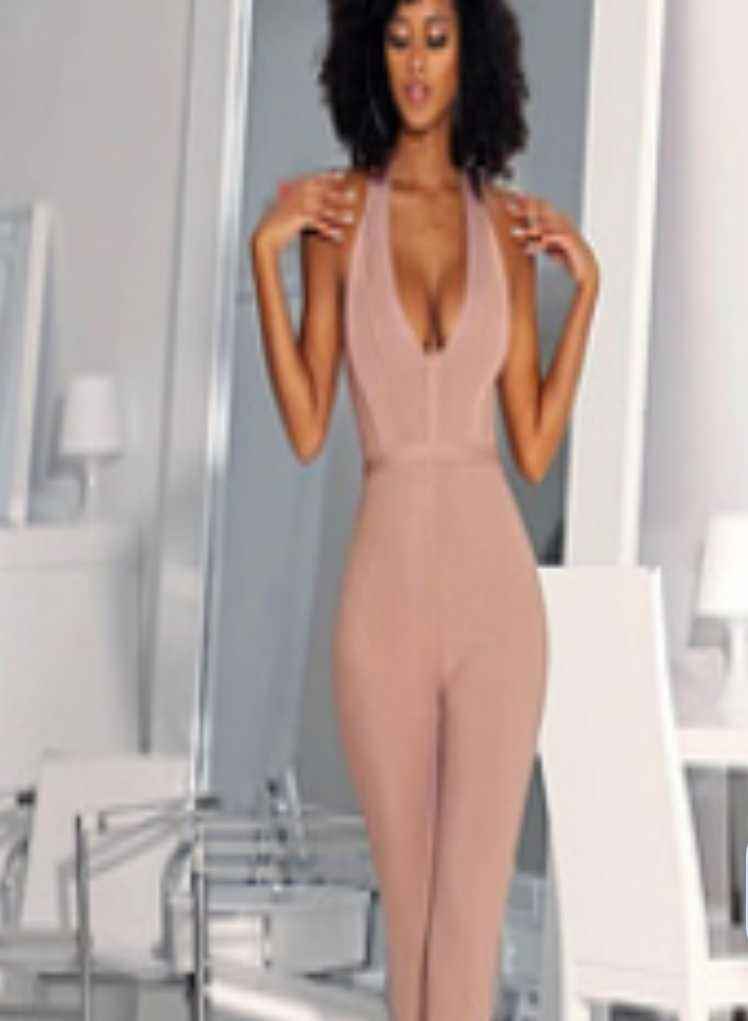 Alter neck jumpsuit