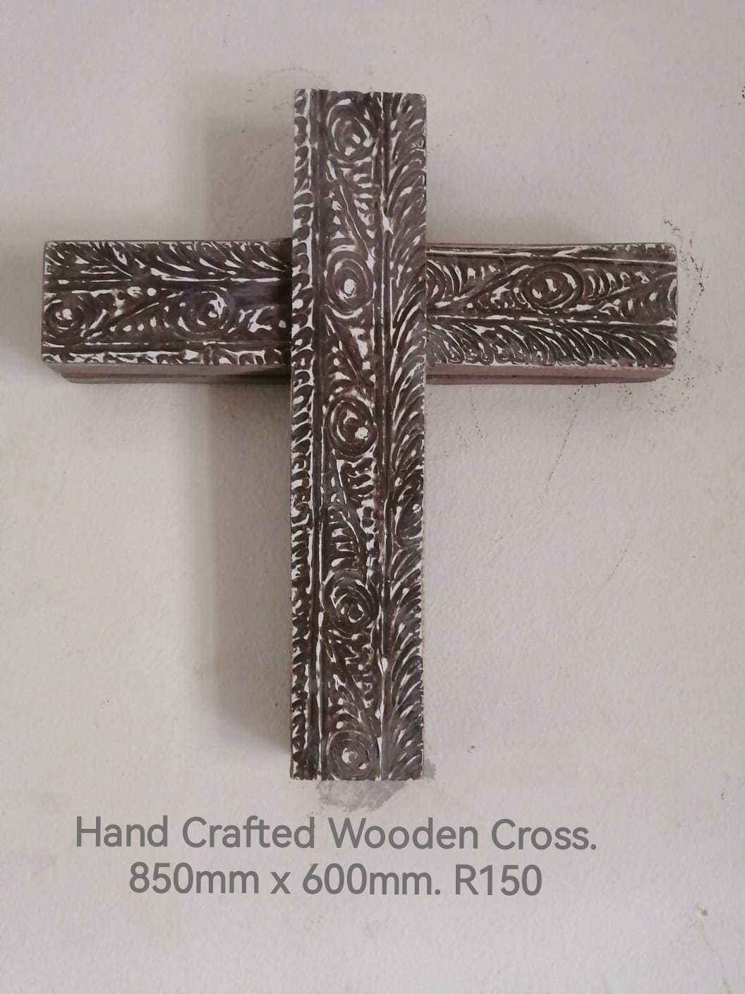 Hand-crafted wooden cross
