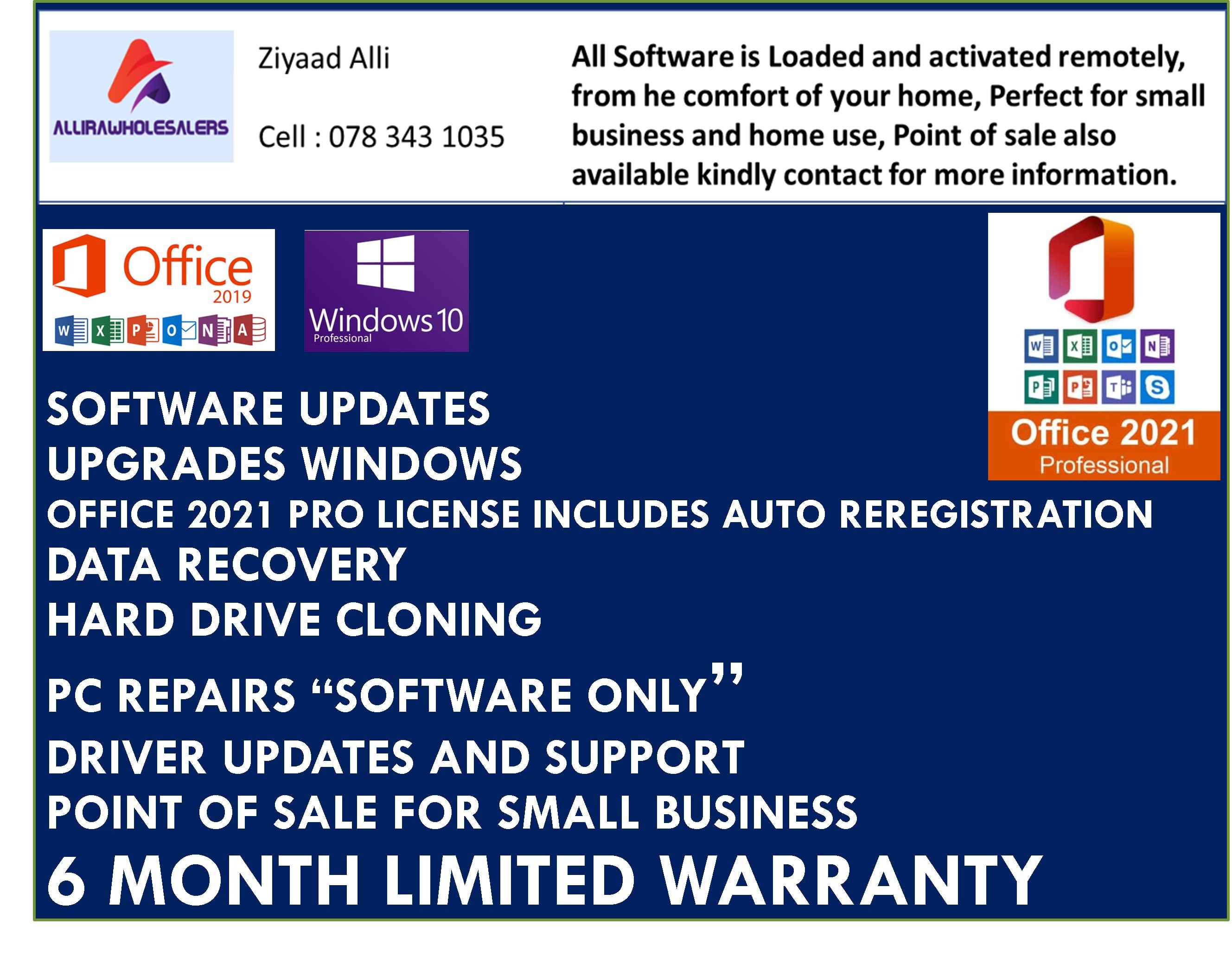 Computer repairs, softwares