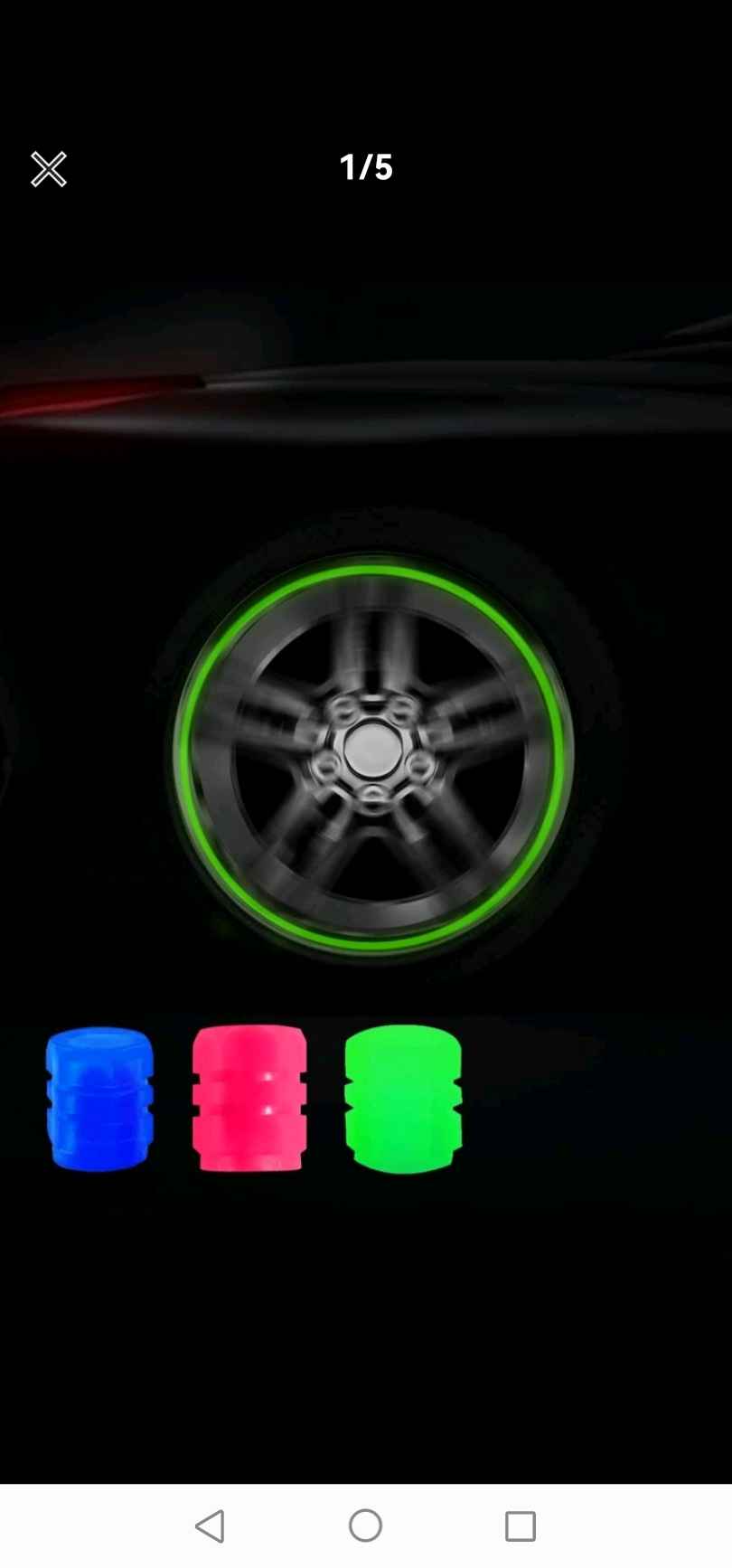 Glow in the dark valve caps 