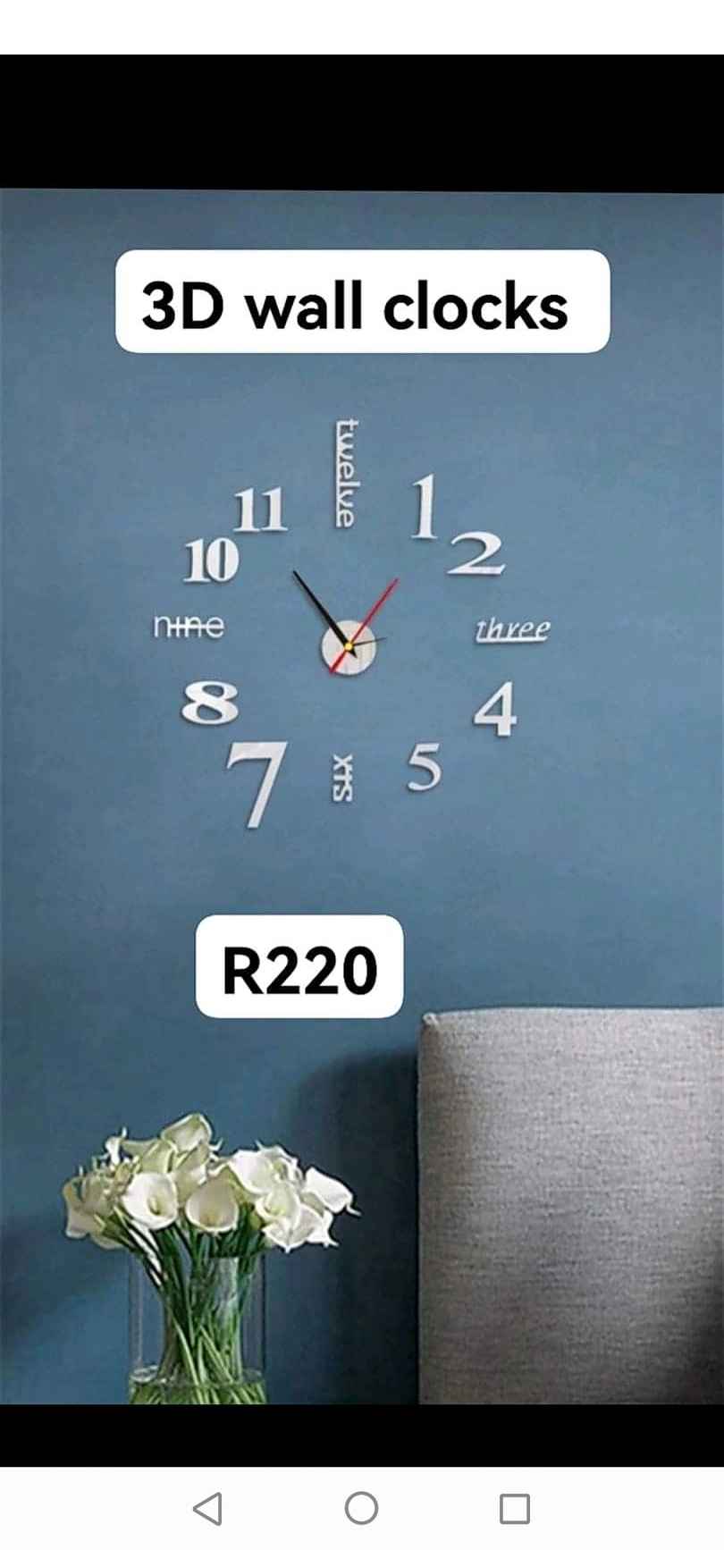3D wall clocks