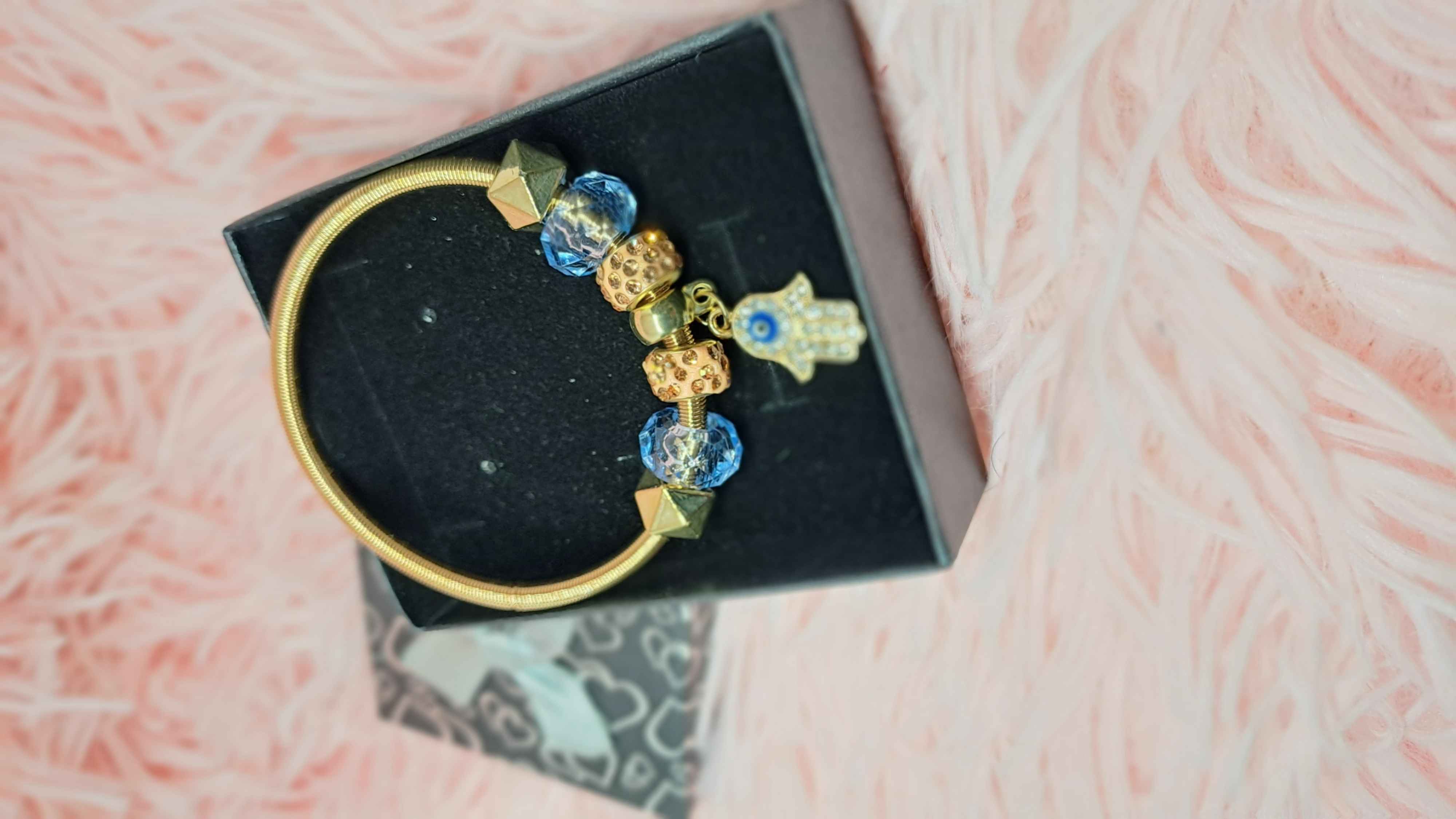 beautiful  charm bracelet with.box