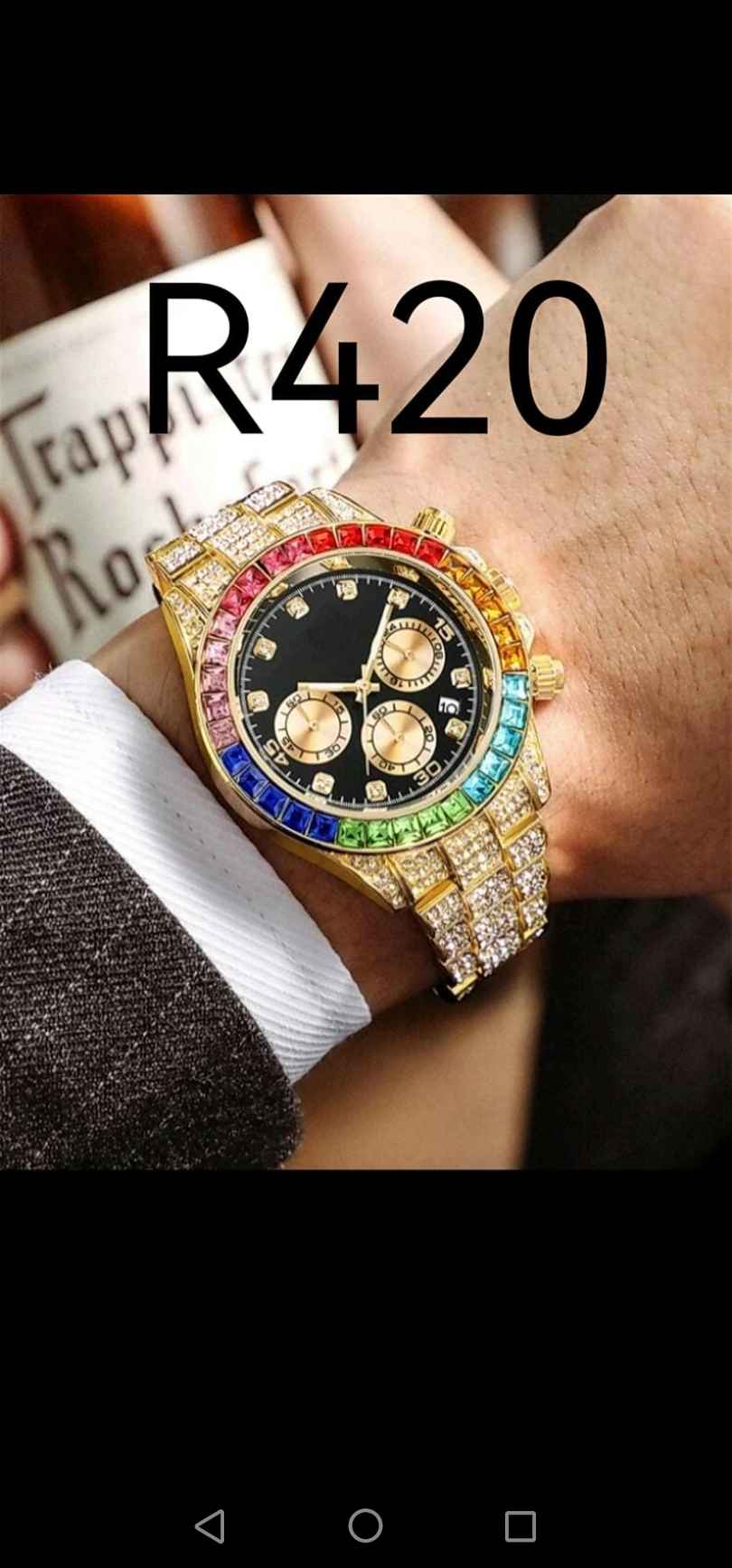Gold rainbow watch