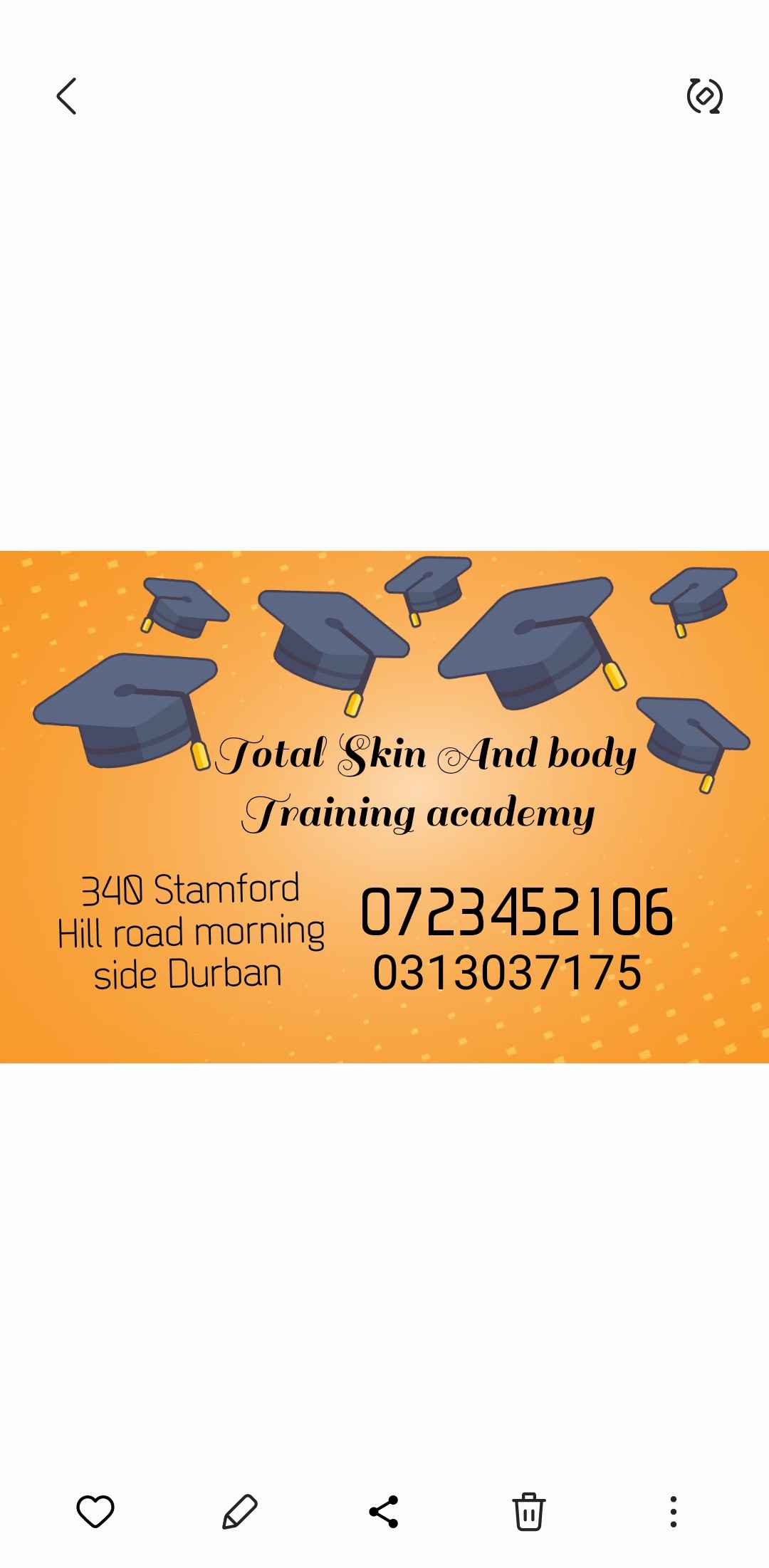 Accredited beauty course