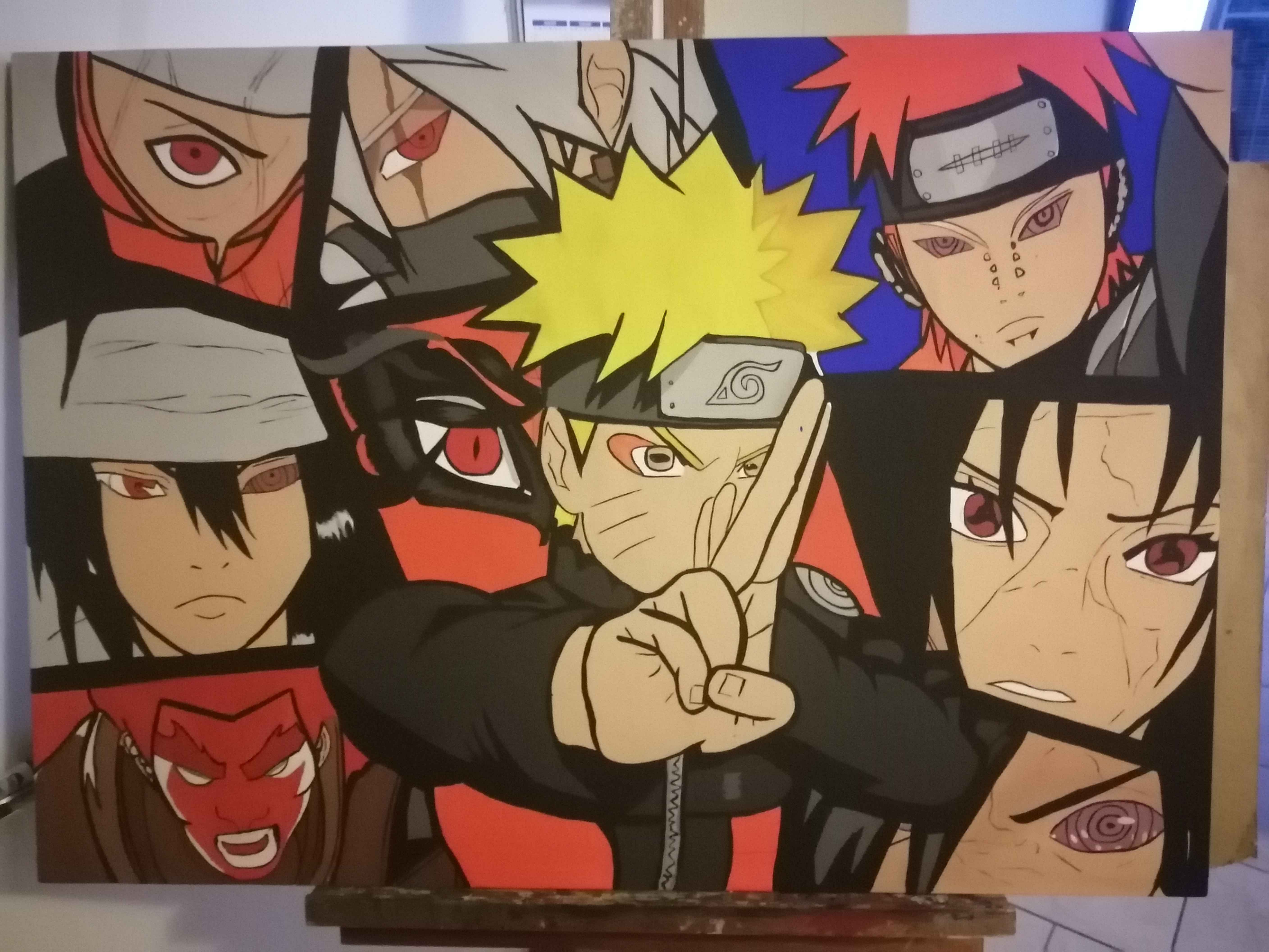 Handpainted Naruto on canvas