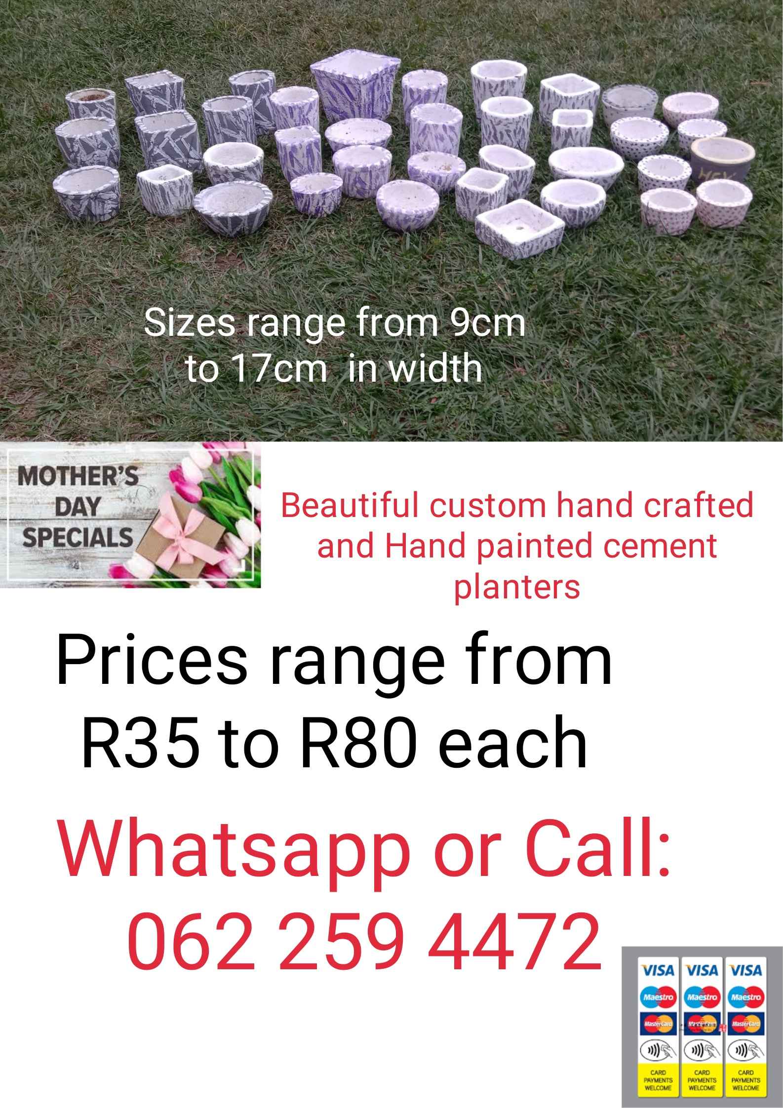 Custom hand crafted planters