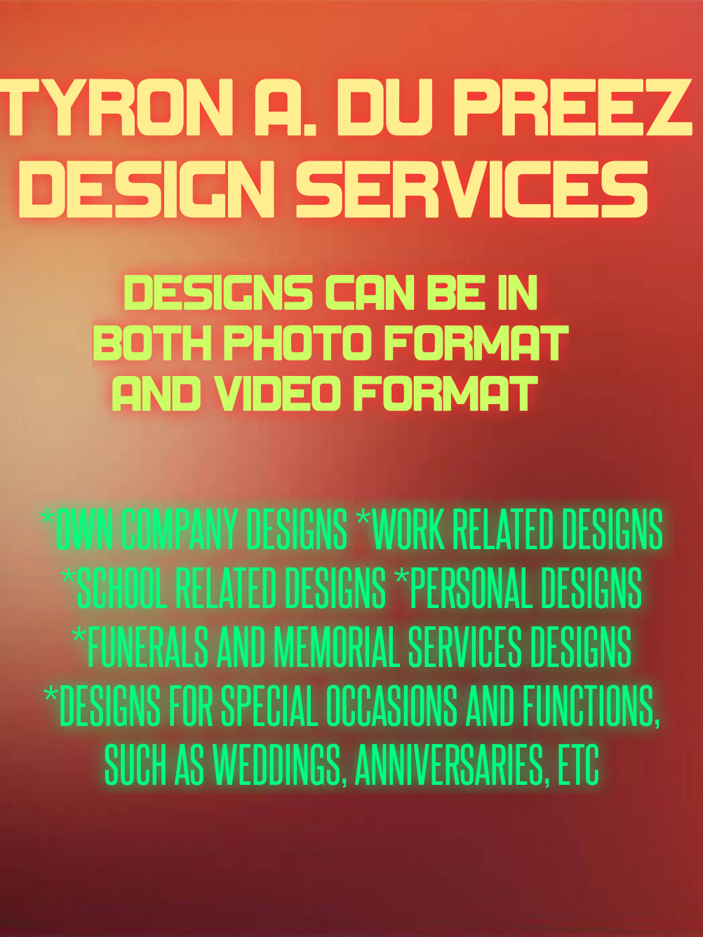 Tyron A. du Preez Design Services