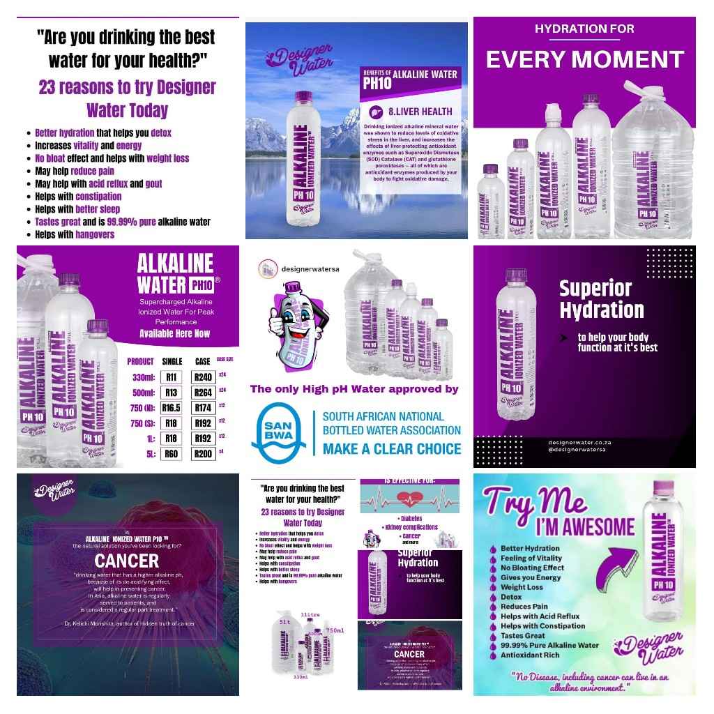 5lt x 4 Designer Alkaline water 