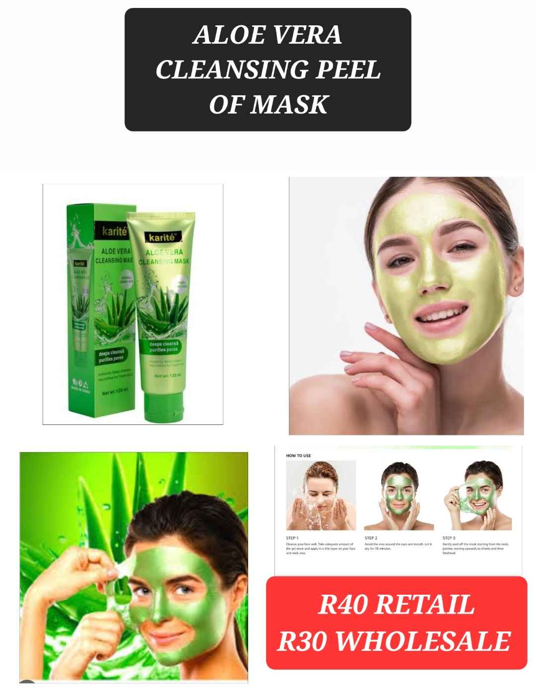 Aloe vera peel off face mask