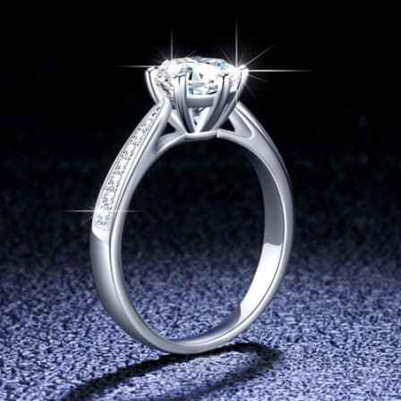 1CT Moissanite Promise Ring 925 Silver