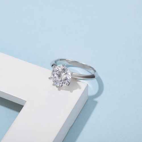 2CT Moissanite Tiffany Ring 925 Silver