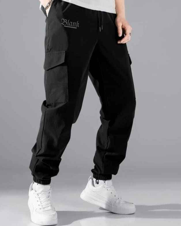 Blank Clothing black cargo pant