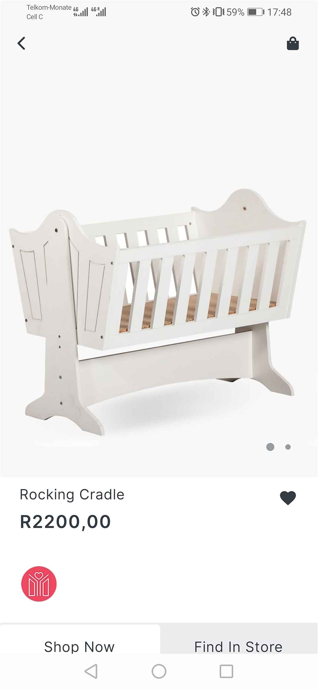 Wooden Rocking Cradle