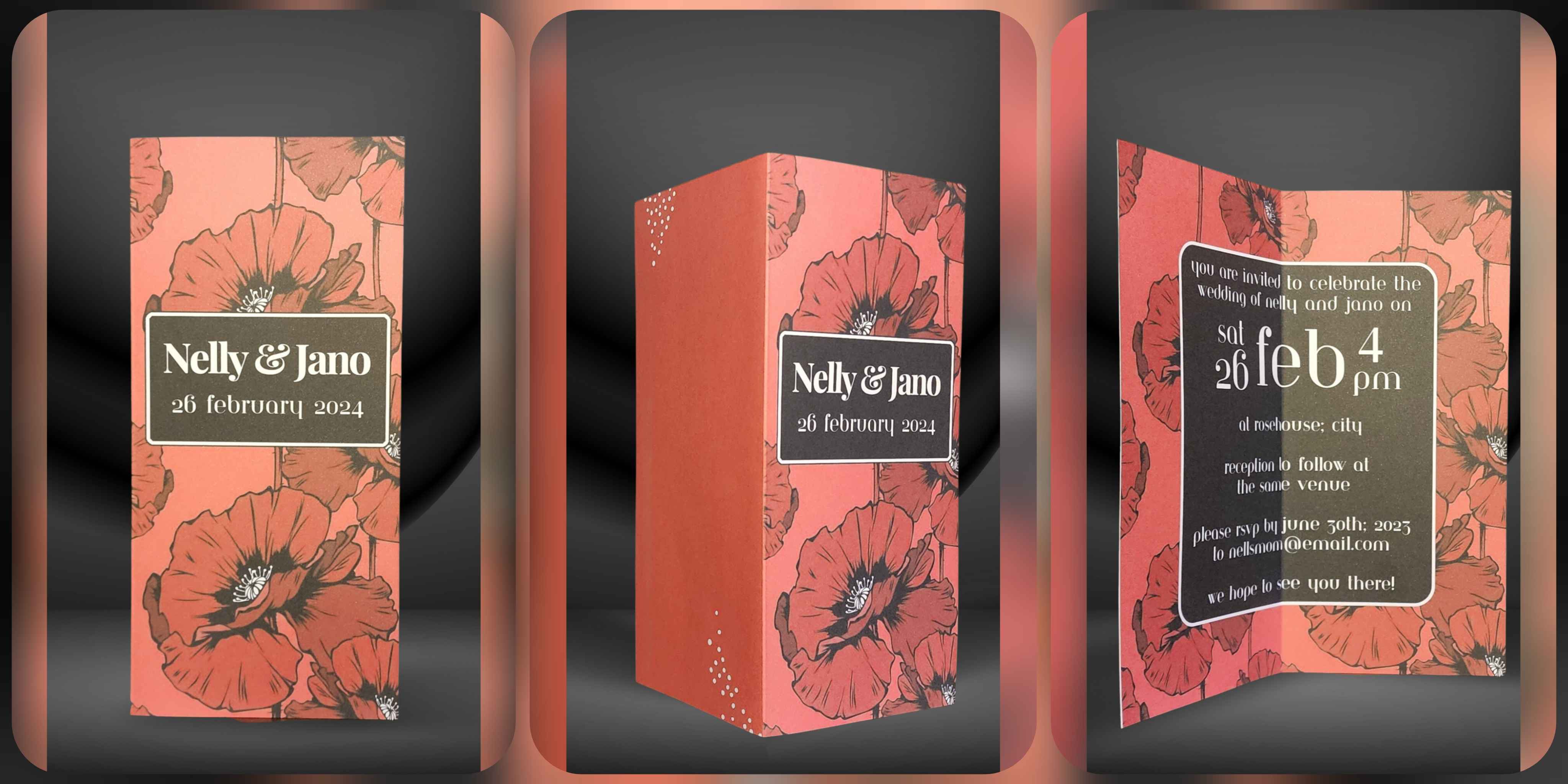 Passionate Red Wedding Invitation