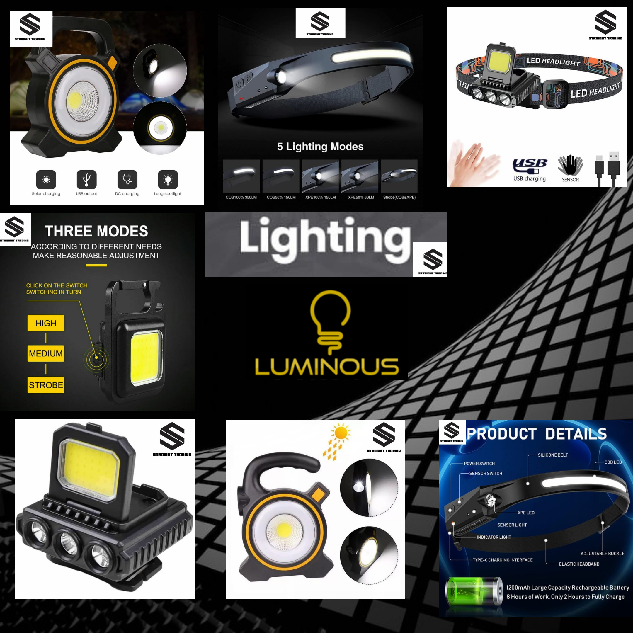 Solar/Usb rechargeable lights