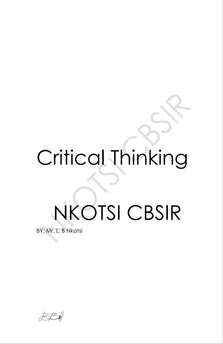 Critical Thinking skills