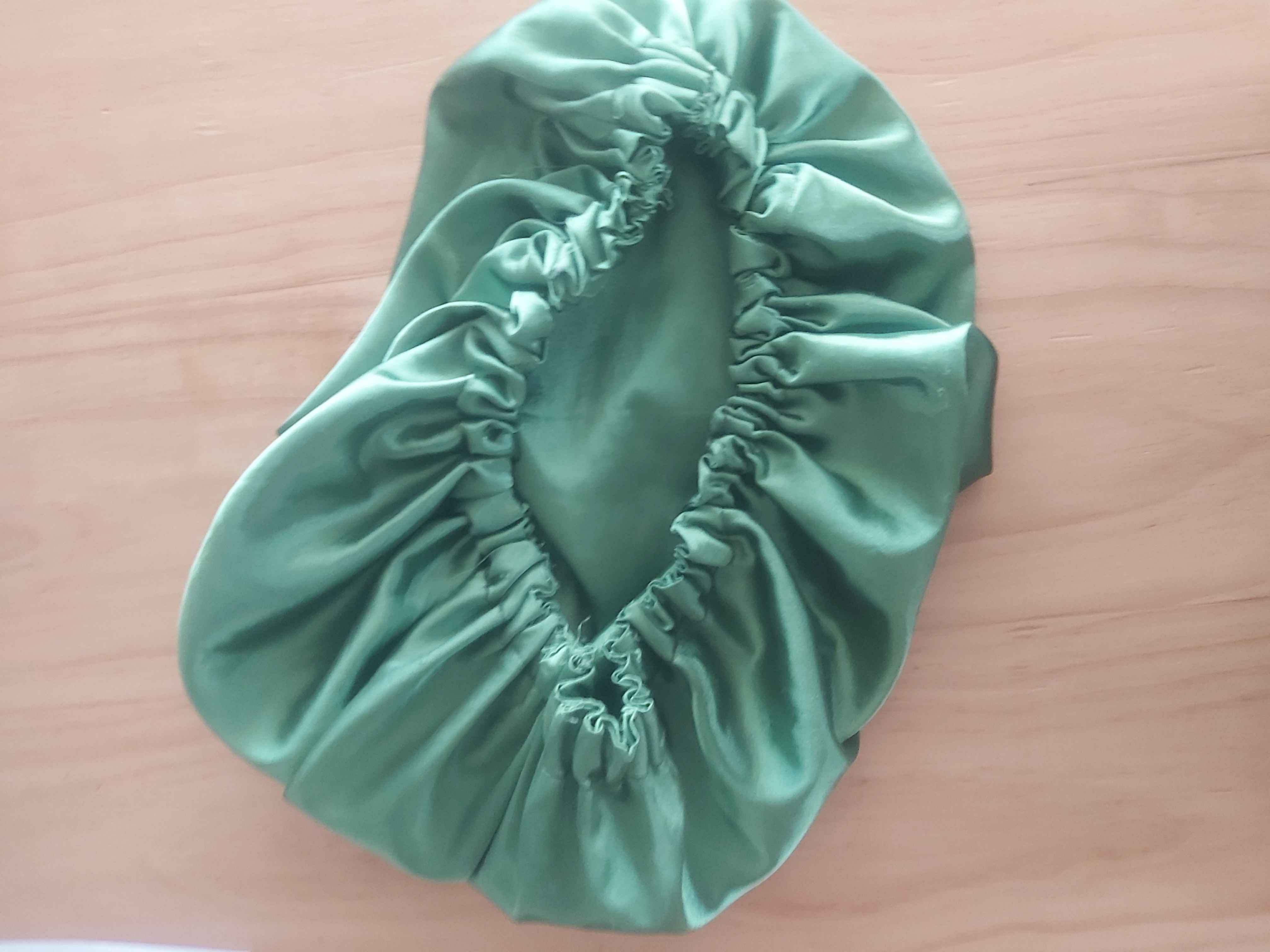 green silk bonnet