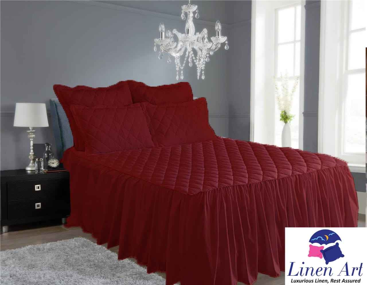 Frilled Printed BedSpread