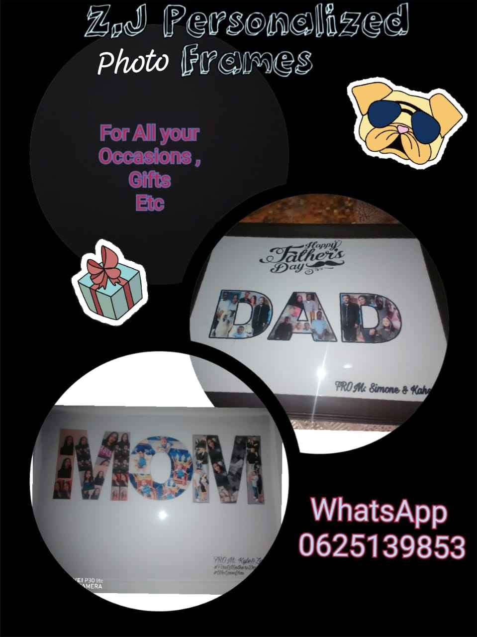 Personalized photo frames