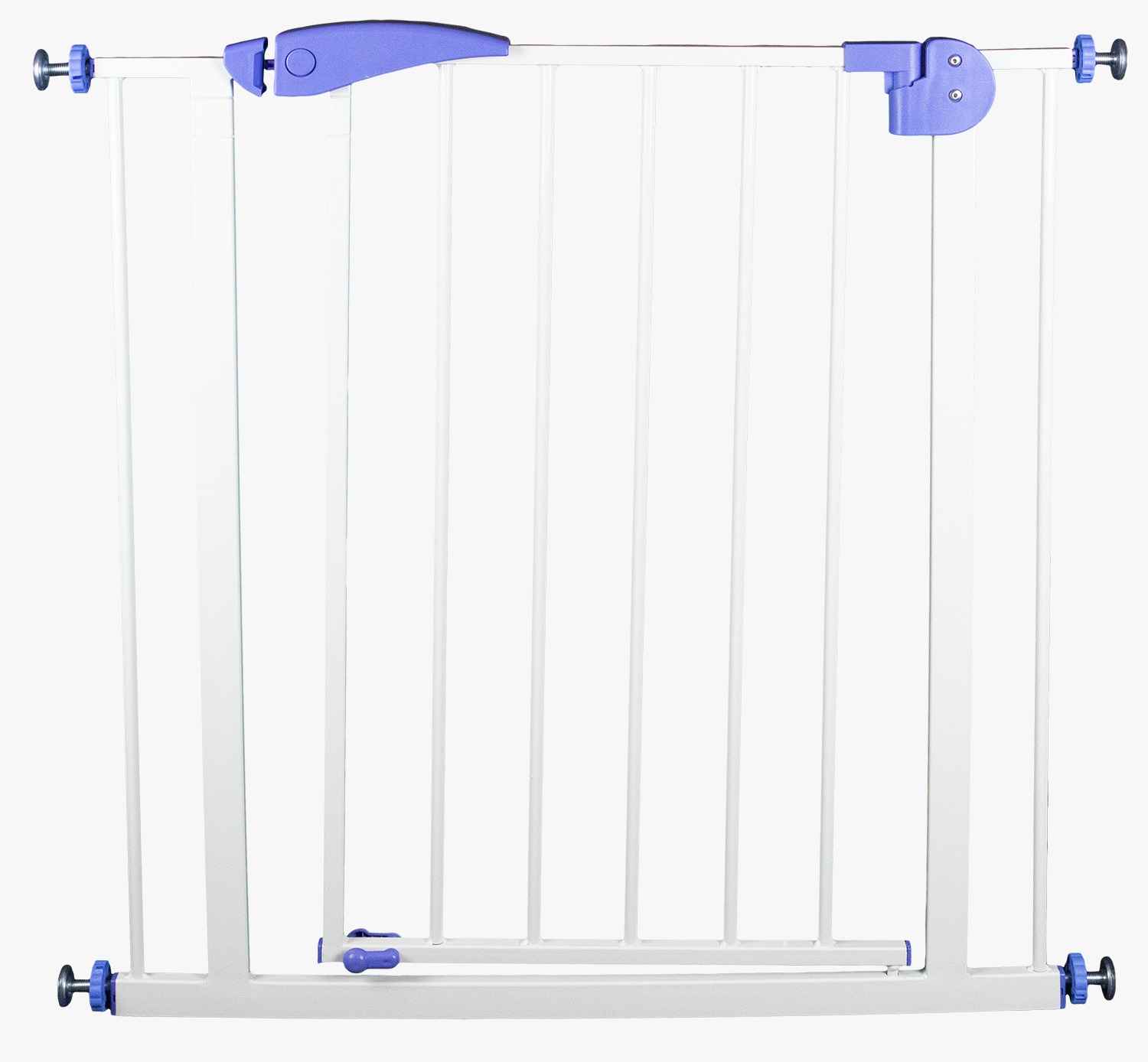 Second Hand Baby Links Safety Gate With 45cm Extension- White and Blue