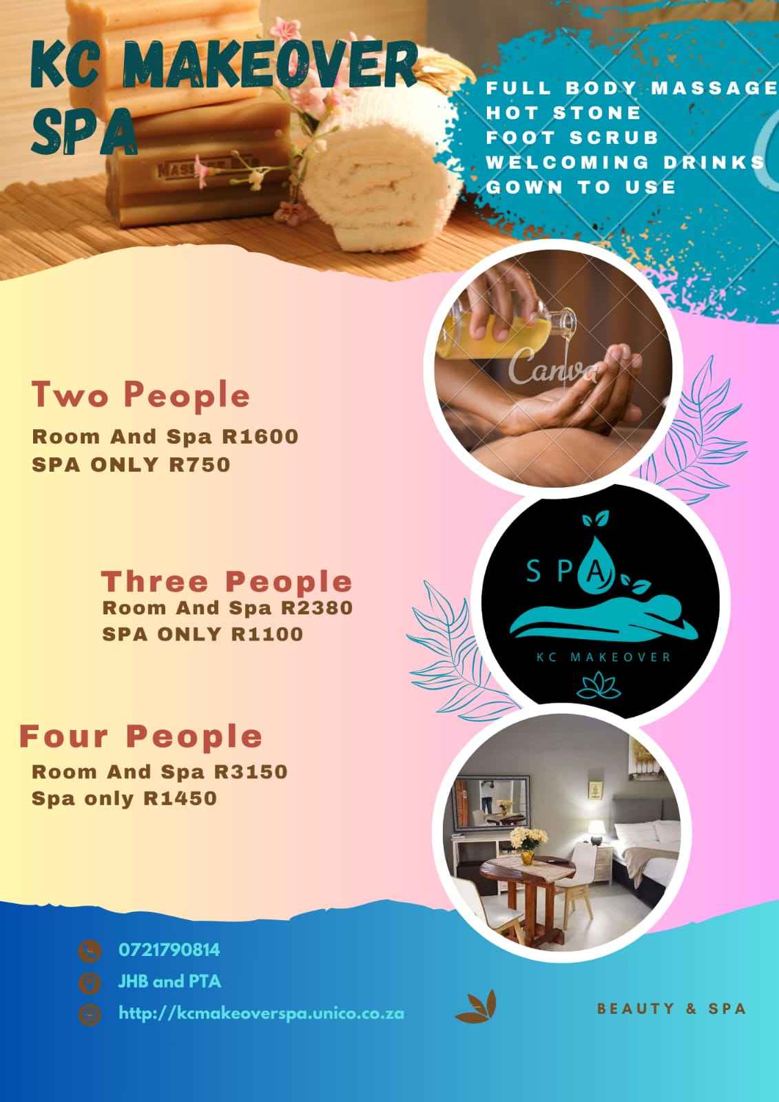 1 Night stay and spa for 2