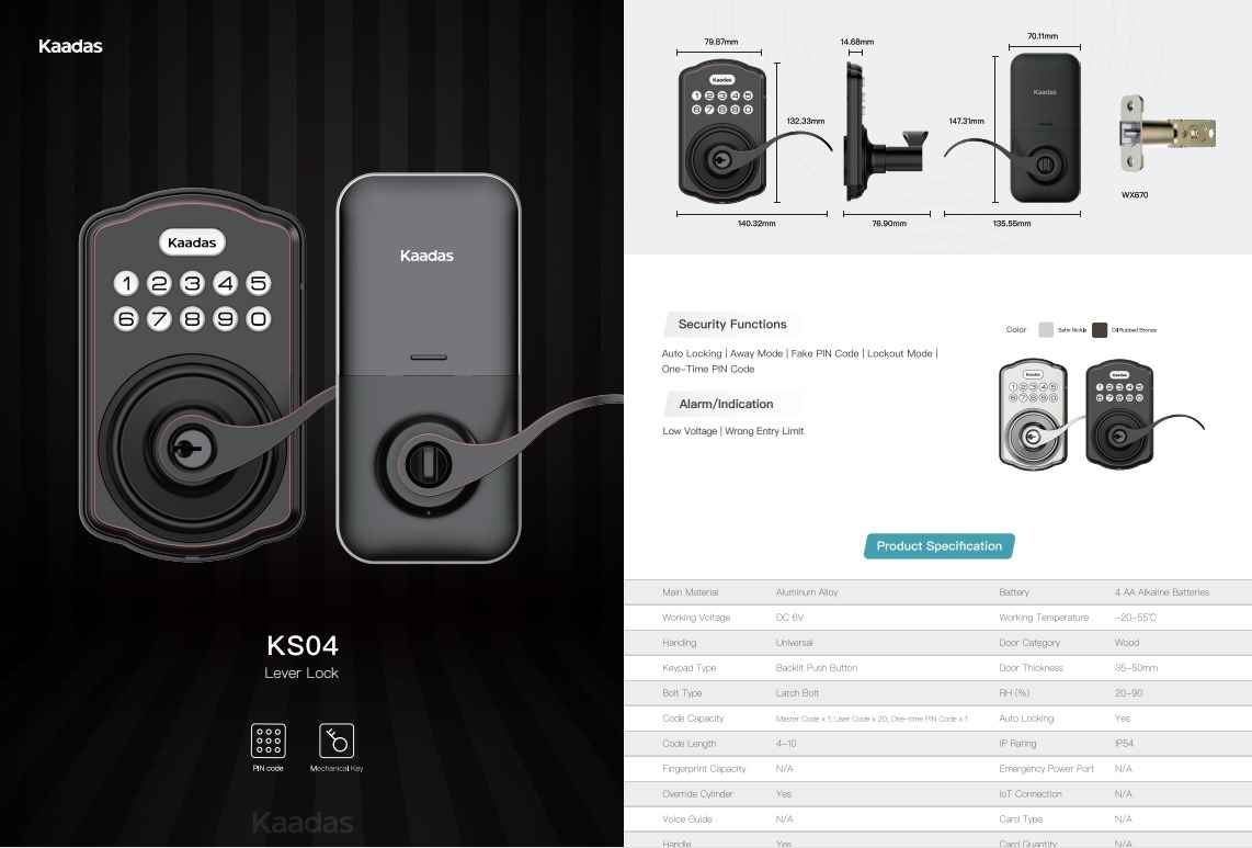 Smart Lock ( KS04 Lever Lock )
