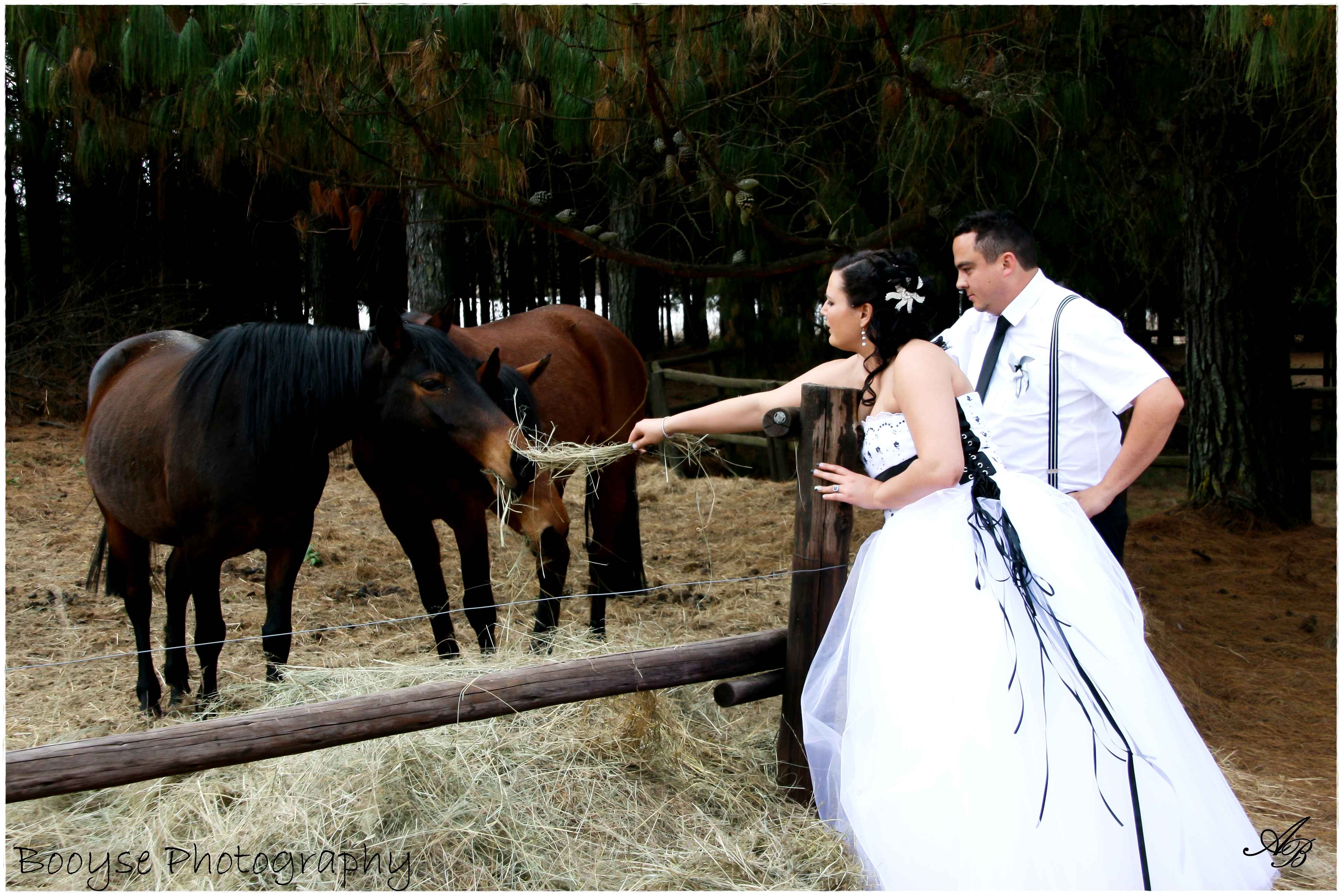 Black and White Wedding Dress