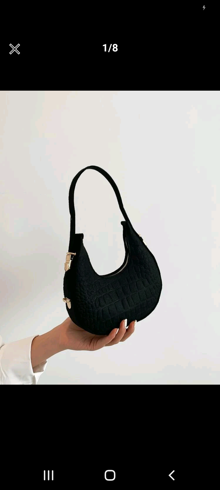 Crocodile Embossed Felt Bag