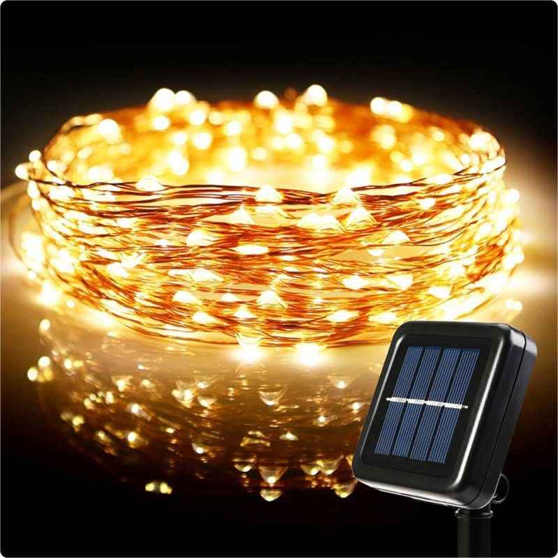 Solar Powered Copper Wire Fairy Light 200 LED 20M R170 Available in Warm White White MultiColour
