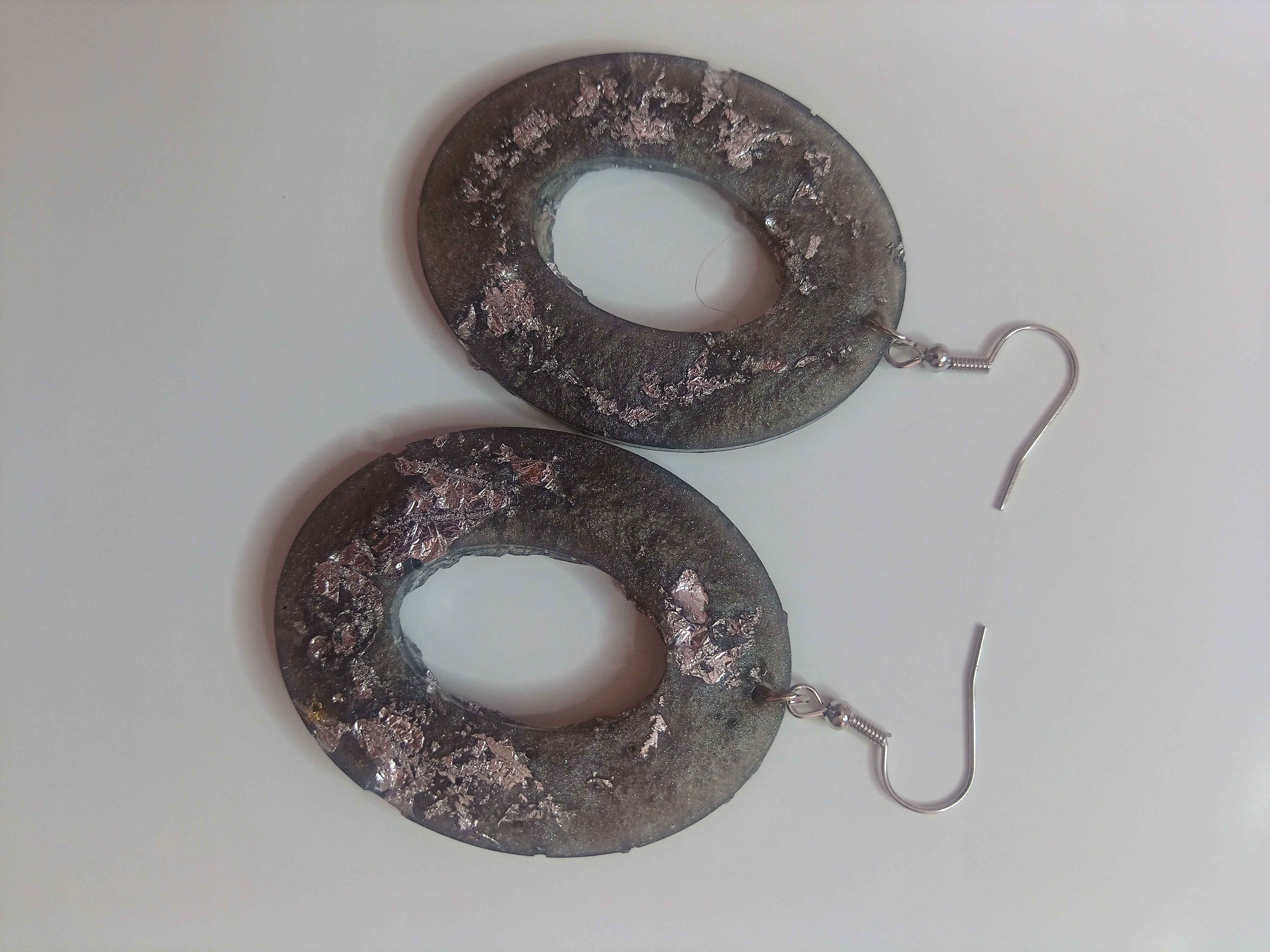 silver oval earrings 