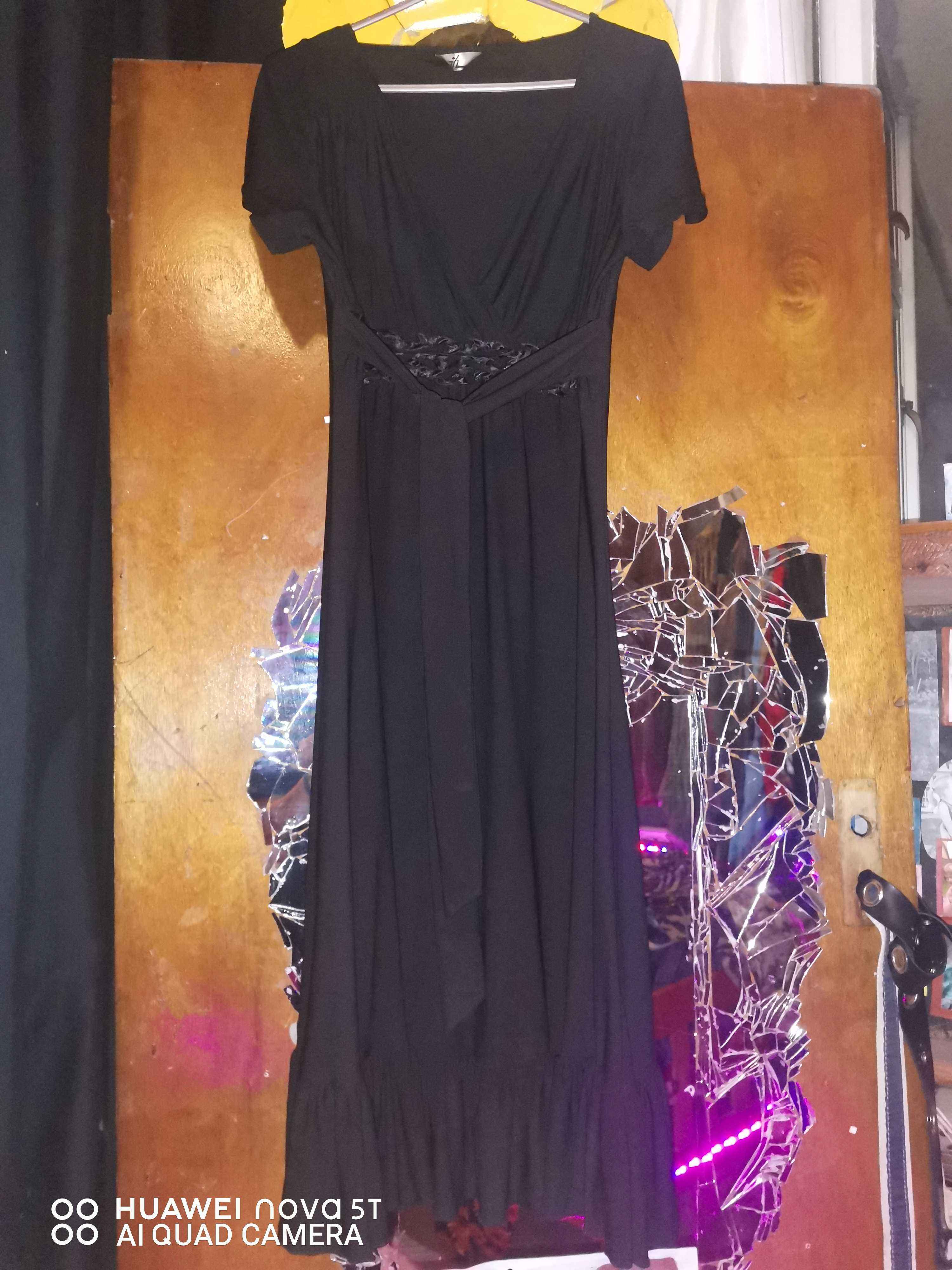Ladies dress black semi casu
