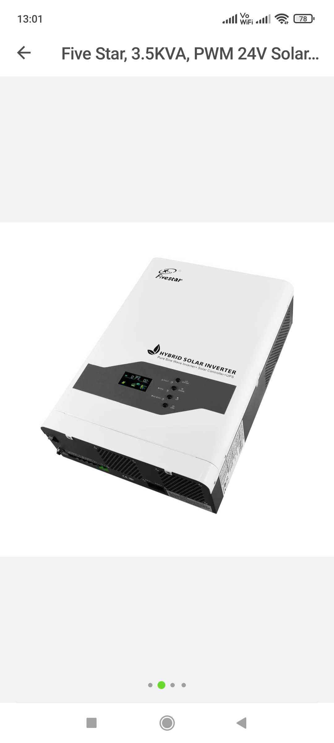 Fivestar 3.5kva 24 volt PWM inverter