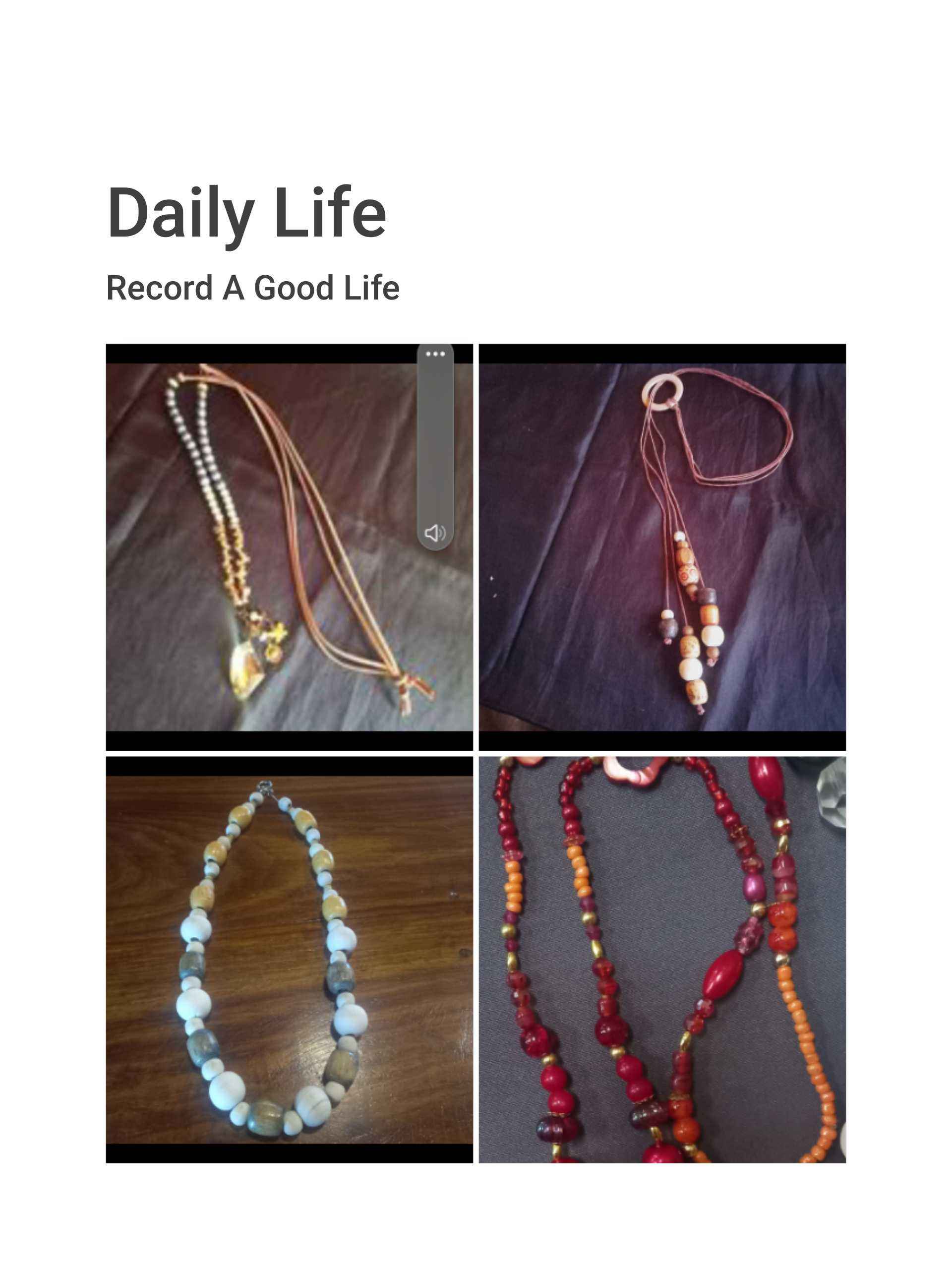 Handcrafted jewelery 