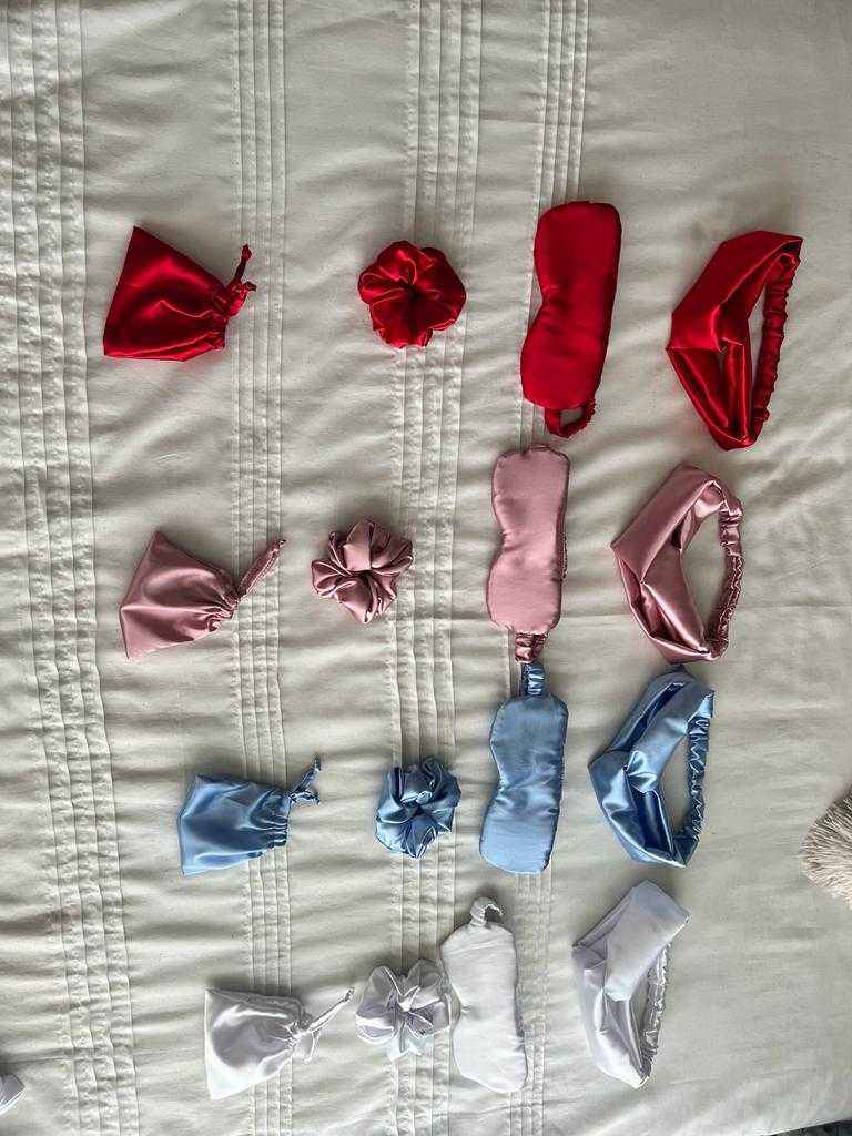 Sleeping eye mask + Hairband + Scrunchie + Packaging bag 