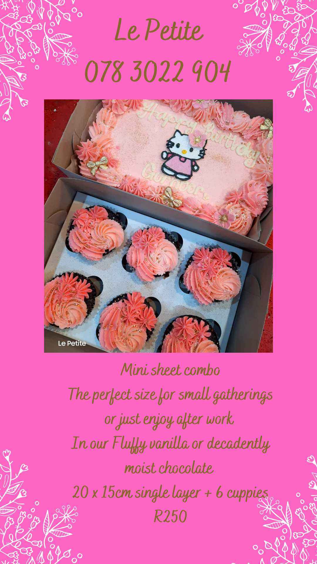 custom cakes and dessert boxes 