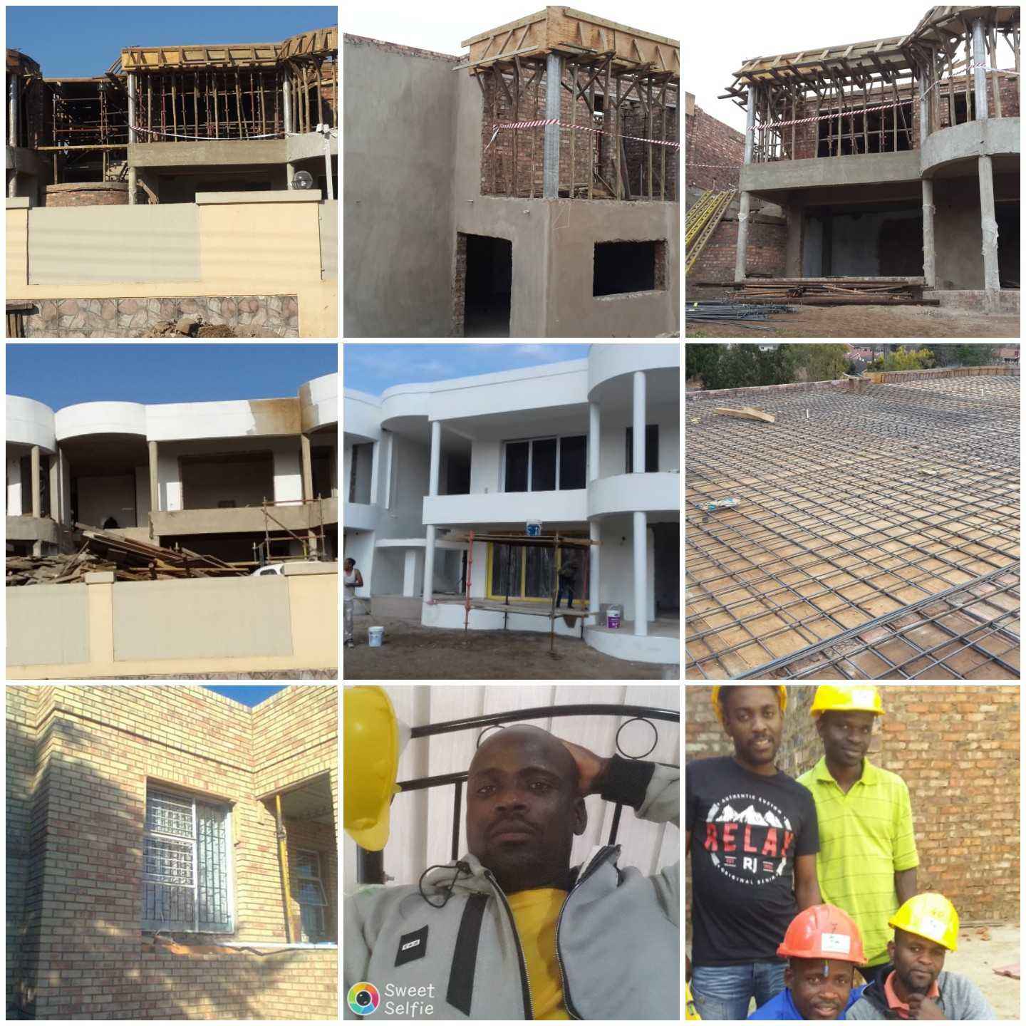Bricklaying,Blocklaying, Plastering, Tiling, Painting, Waterproofing, Roofing, Concreting, 