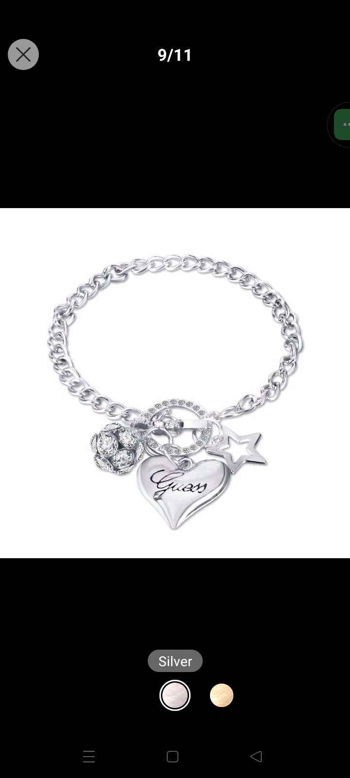 Love heart chain bracelet 