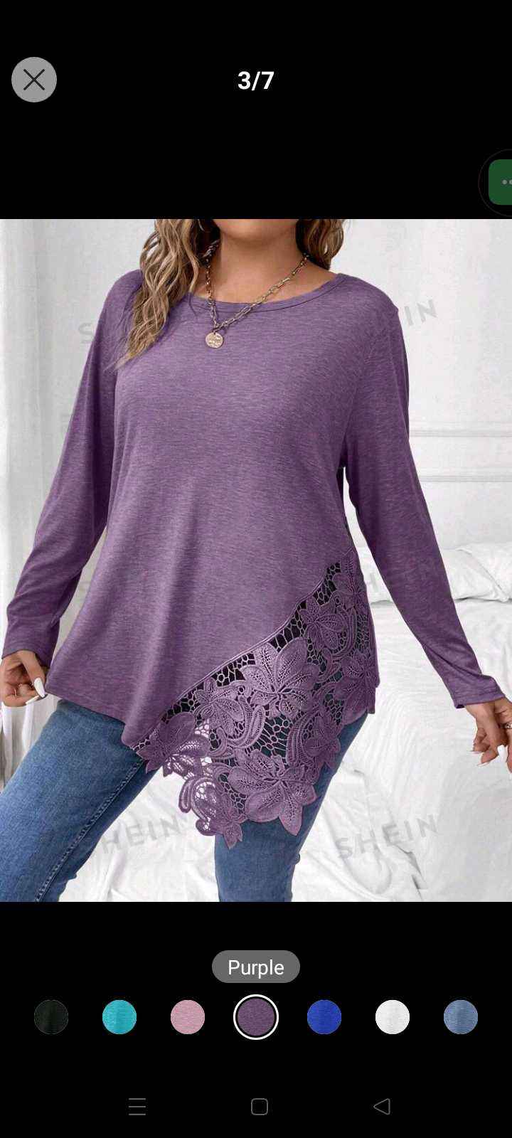 plus size ladies lace tee