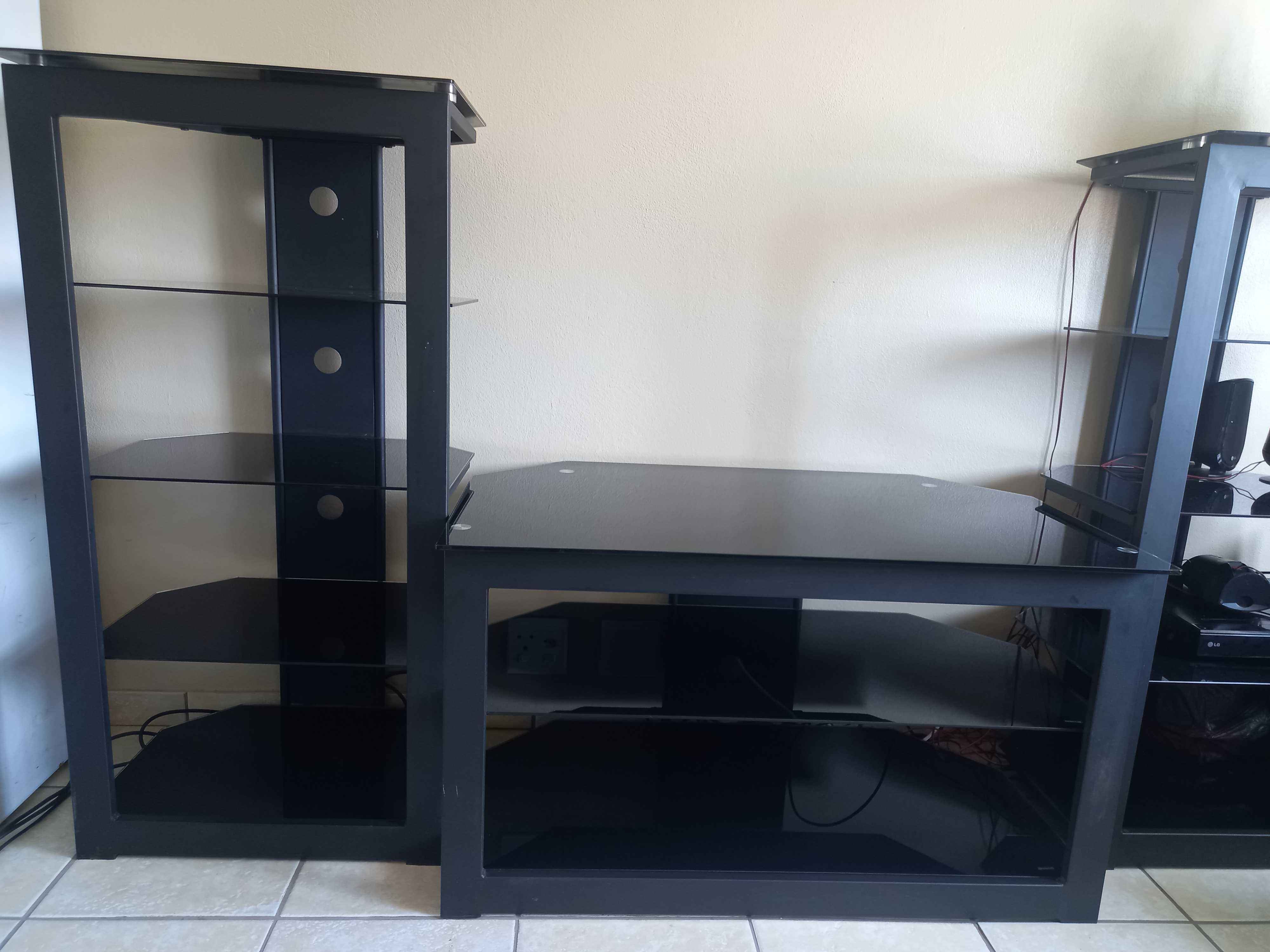 Black Glass TV stand