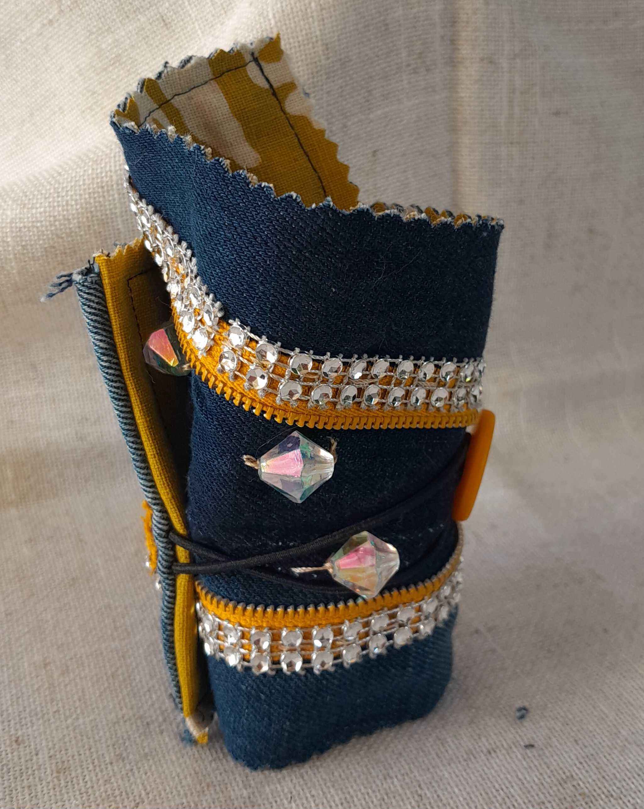 Upcycled cuff bracelets