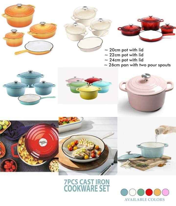 7PC GRANITE COLOUR ENAML COATED COOKWARE SET