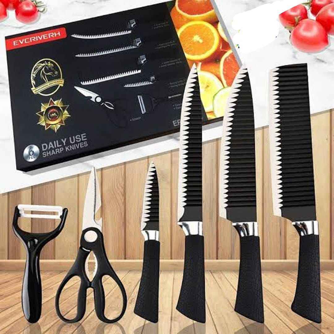 6PC NON STICK KNIFE SET IN STORAGE BOX