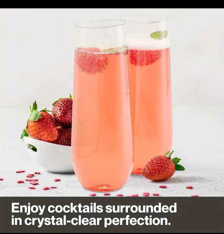 Stem-less champagne flutes