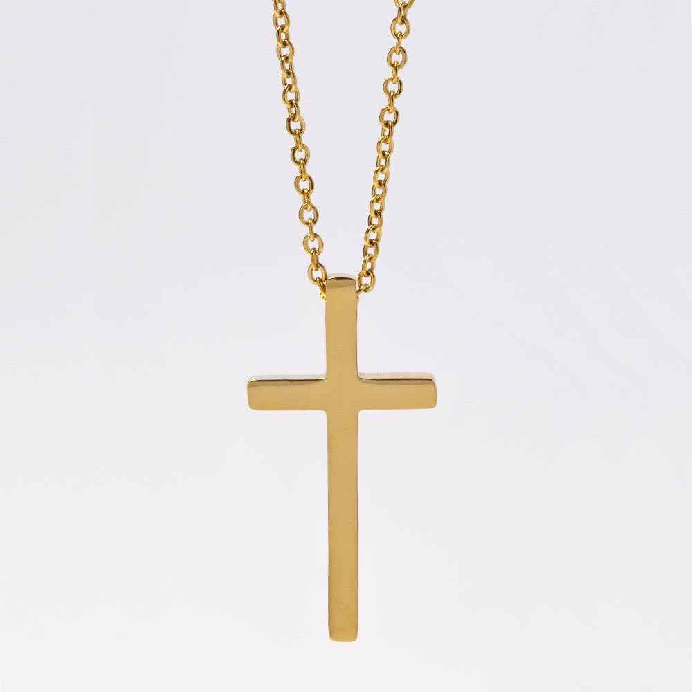 Stainless steel plain cross necklace - SSYN2086