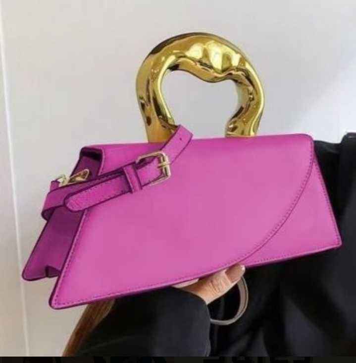 solid color handbag