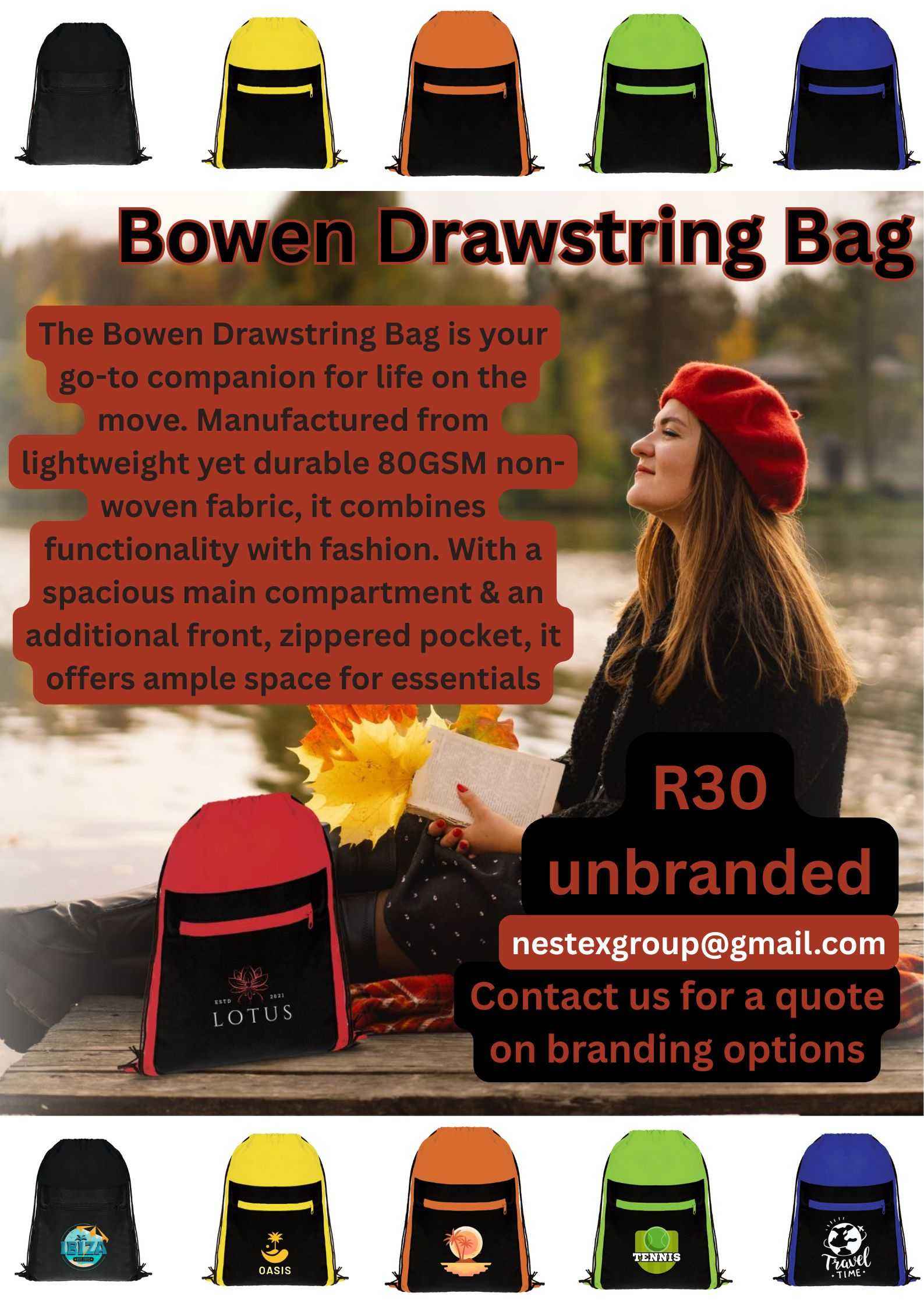 Bowen Drawstring Bag
