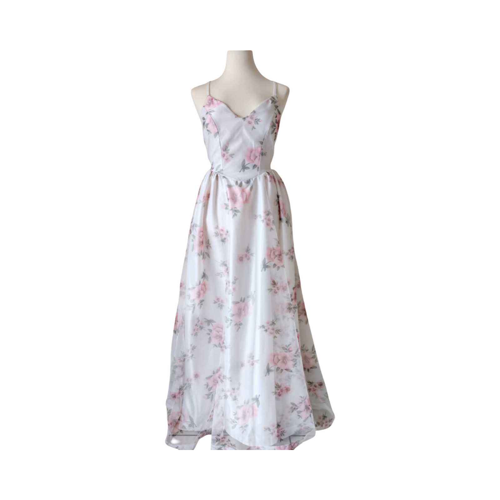 Floral White cocktail dress