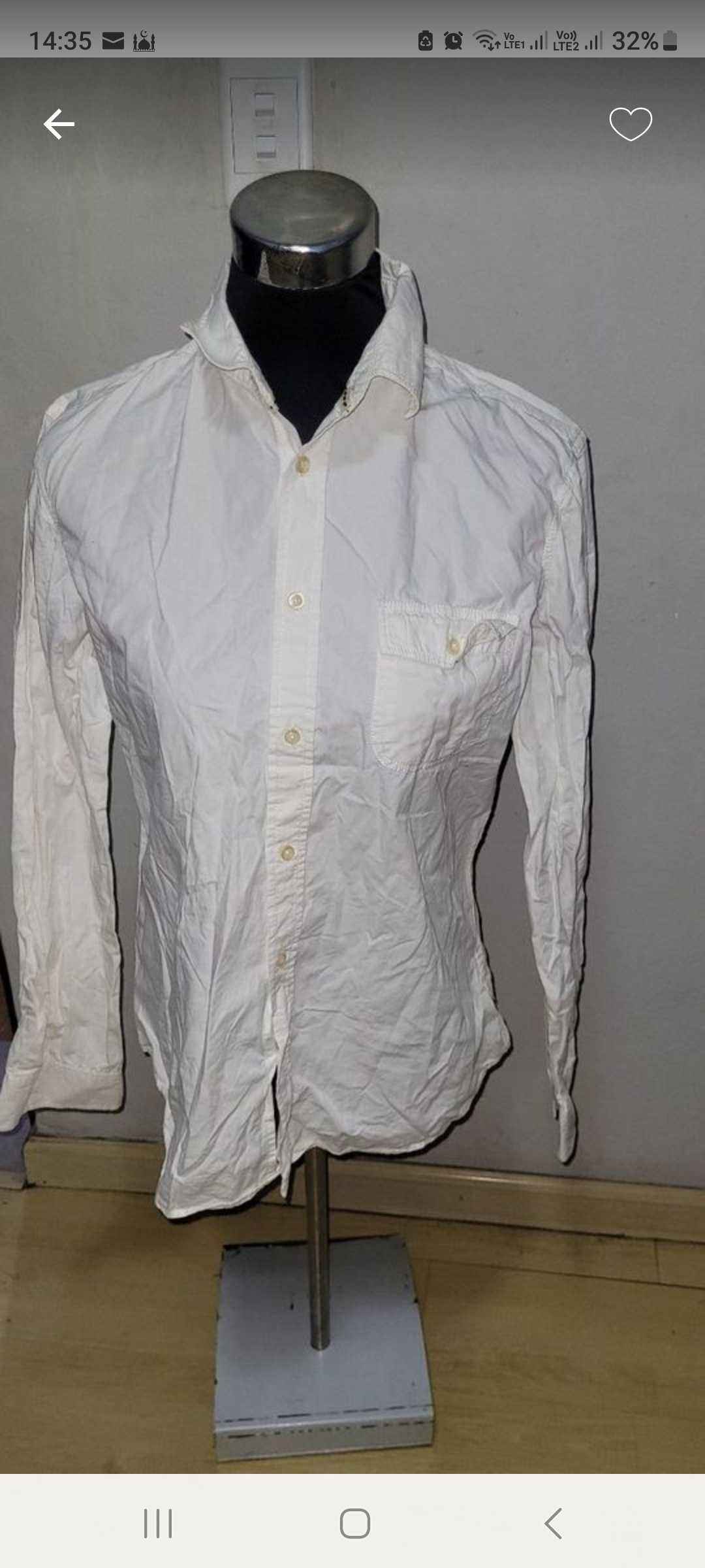 Mens long sleeve, white shirt