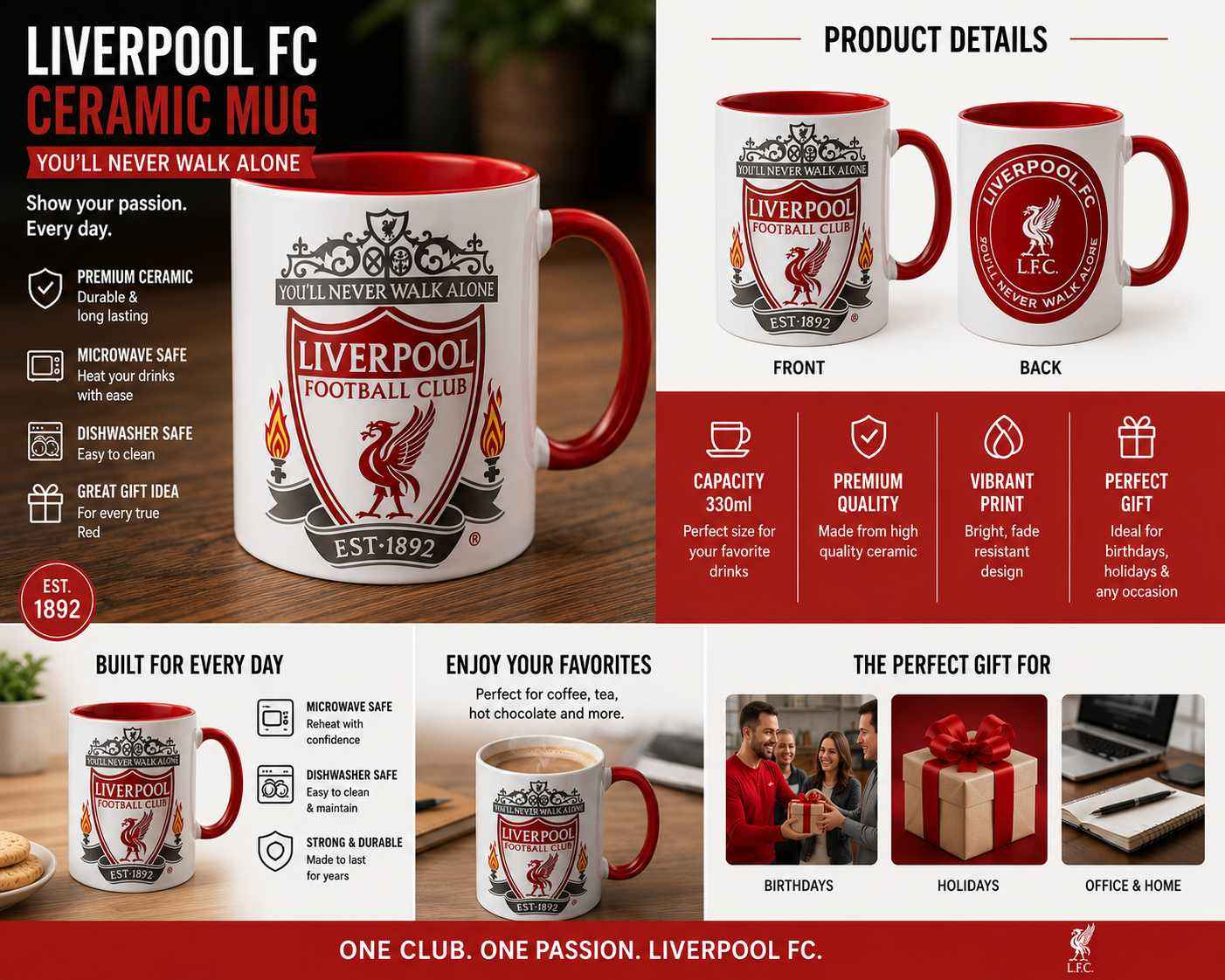 Liverpool Soccer Themed Mug