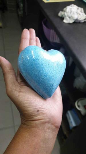 Heart shaped bath bombs